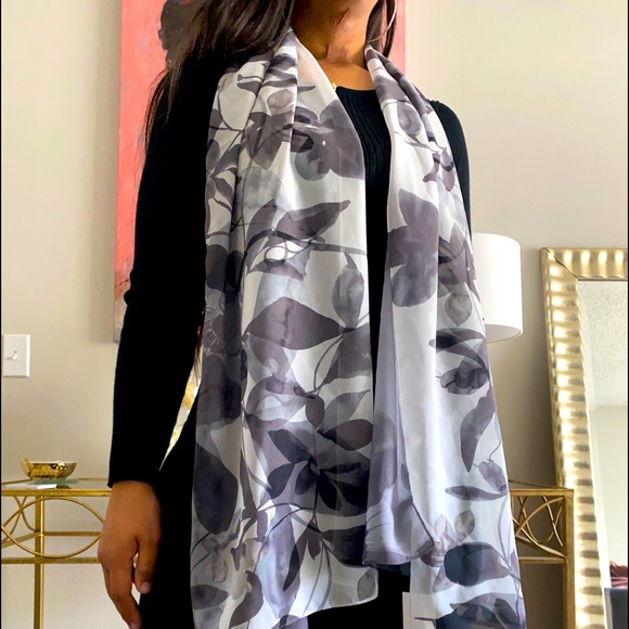 Calvin Klein Accessories - Grey Ombré Watercolor Scarf